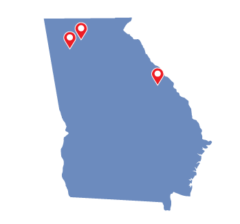 Map of Georgia locations